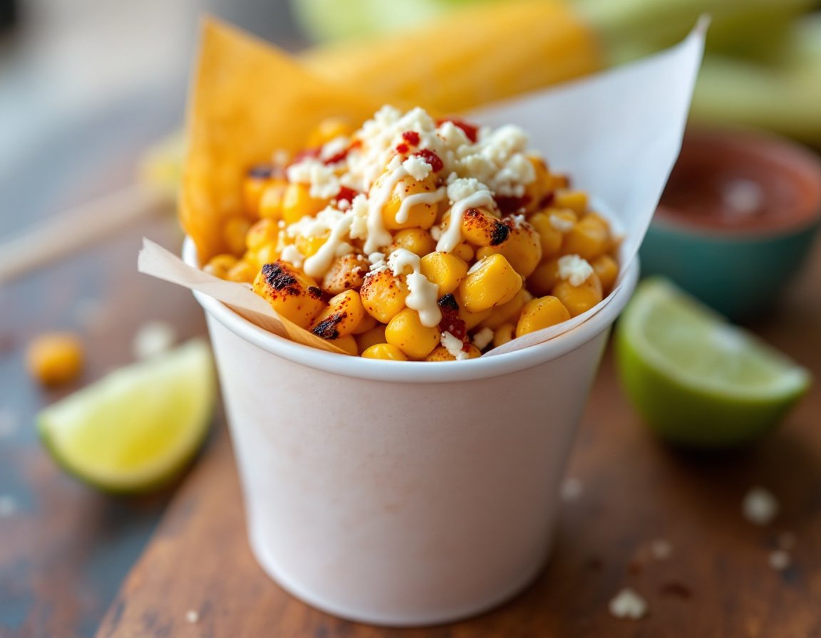 Representative photo of Mexican street corn esquites with cotija and chili