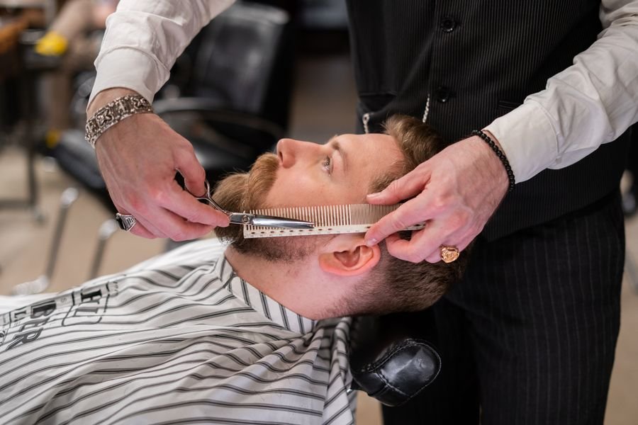 Representative photo of a straight-razor beard finish